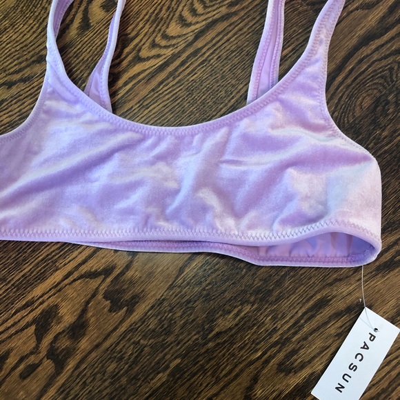 PacSun Other - Kendall and Kylie Purple Velvet Bikini Top (NWT)